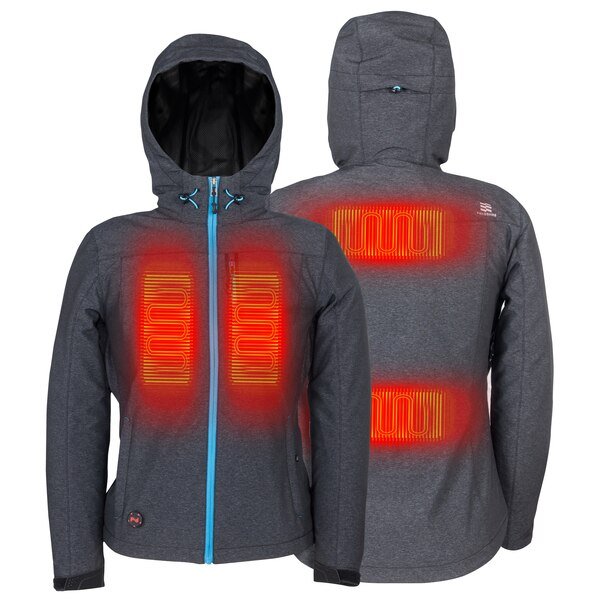 Women's Heather Gray Heated Jacket, MD, 7.4V, Mobile Warming, Mfr#: MWWJ10220320